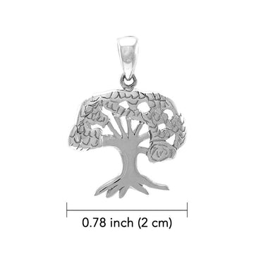 Tree of Life 14K White Gold Pendant WPD3915 - Jewelry